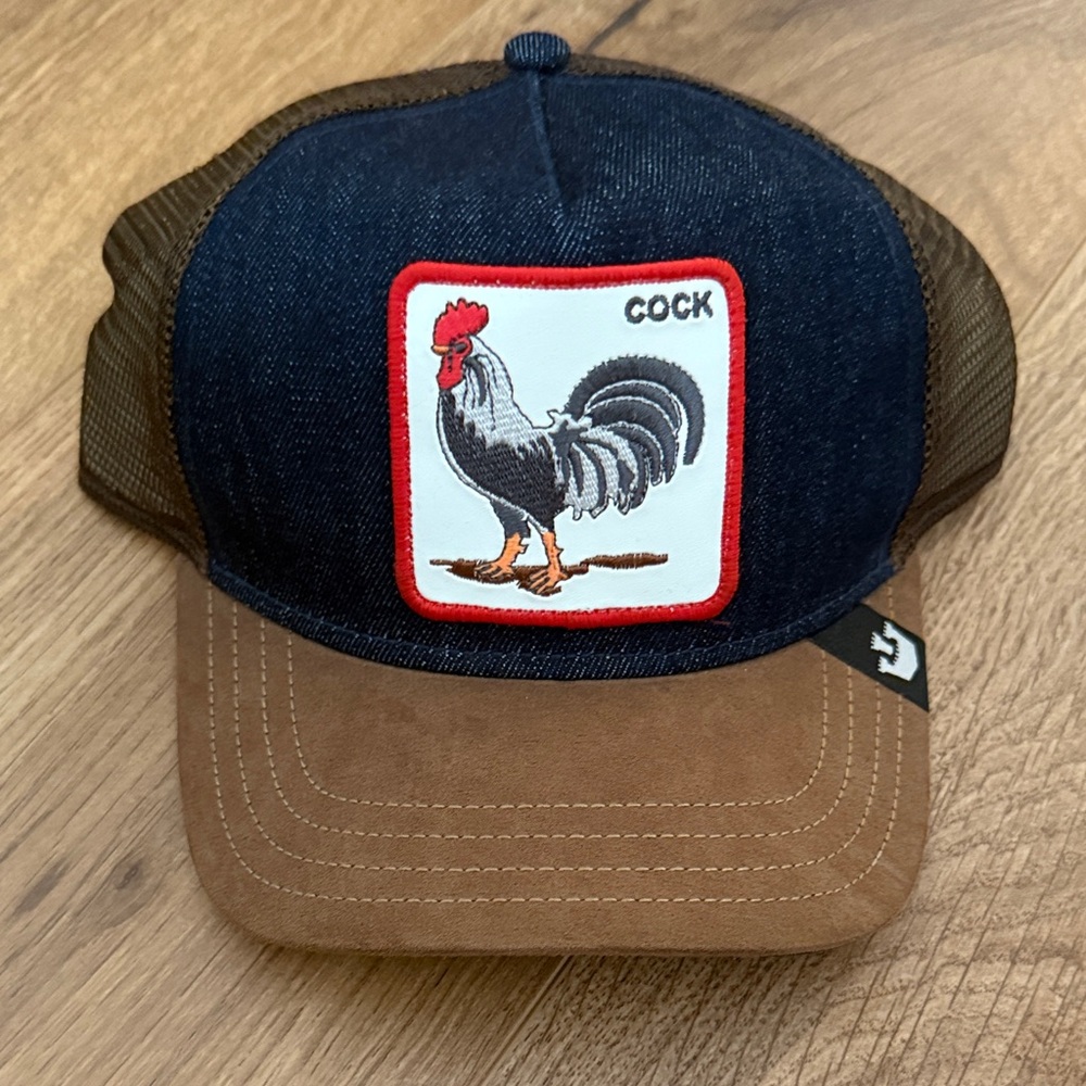 Goorin Bros Denim and Brown Rooster Cap